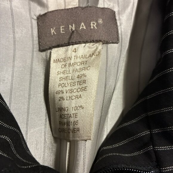 Kenar Black Pinstripe Blazer - Picture 2 of 4